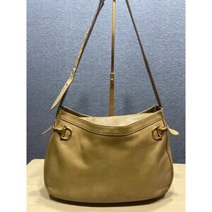 Vintage 1970’s Gucci Horsebit Beige Crossbody Shoulder Bag (READ)